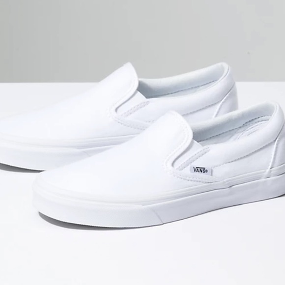 Vans Shoes - White slip On vans